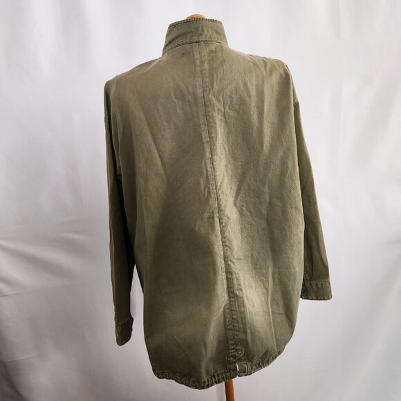 TRF Outerwear Oversized Green Jacket with Pearl and Silver beading - Picture 3 of 7